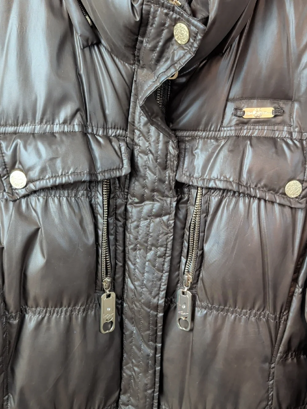 Apple Bottoms Brown Puffer Coat Jacket Large - Picture 5 of 11